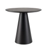 DALY Black Round Side Table 50x50cm - Modern Metal Side Table