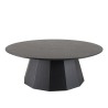Table basse ronde noire DALY 90x90cm