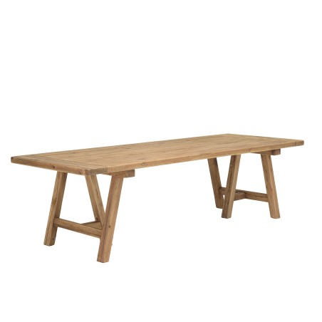 Table à manger rectangulaire en bois de pin recyclé SANDY