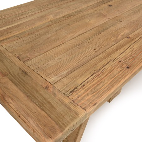 Table à manger rectangulaire en bois de pin recyclé SANDY