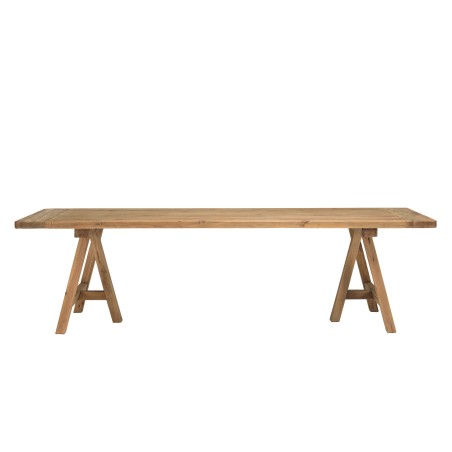 Table à manger rectangulaire en bois de pin recyclé SANDY