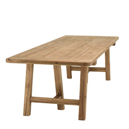 Table à manger rectangulaire en bois de pin recyclé SANDY