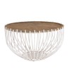 VICTOIRE Round Coffee Table 83x83cm - White Aged Metal Base