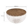 VICTOIRE Round Coffee Table 83x83cm - White Aged Metal Base