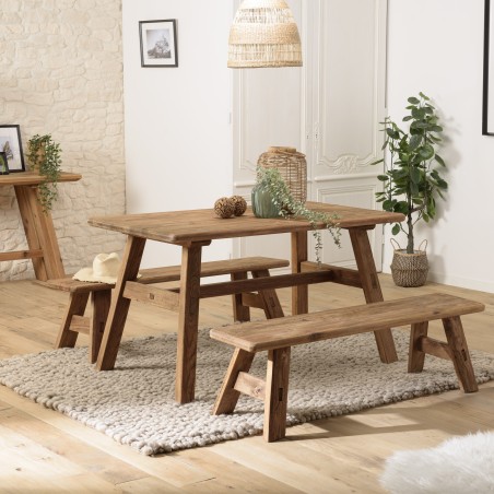 SANDY Dining Table 140x75cm - Recycled Pine Wood