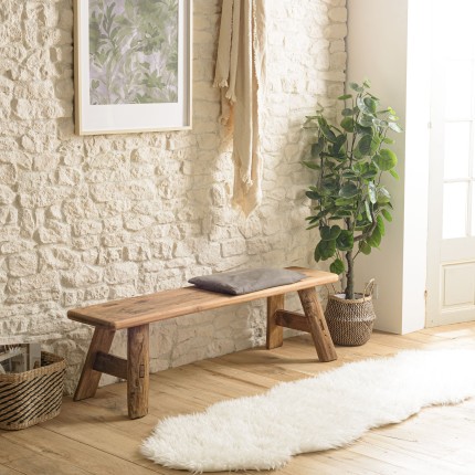 SANDY Bench 140x30cm Recycled Pine Wood - Rustic Charm for Your Home