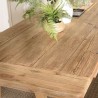 Table à manger rectangulaire en bois de pin recyclé SANDY