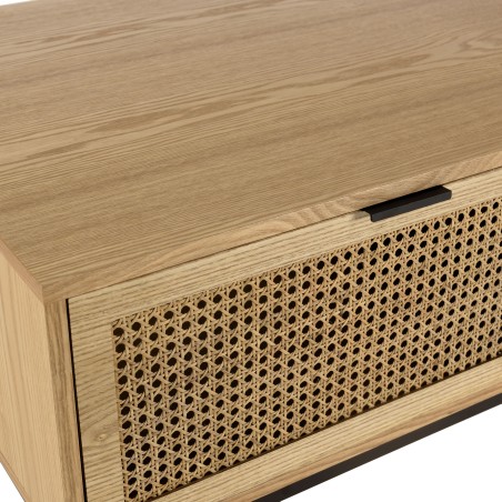 MARCEAU Coffee Table with 2 Drawers and Shelf