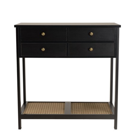 CHARLIE - Black Console Table with 4 Drawers and 1 Shelf