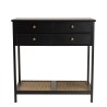CHARLIE - Black Console Table with 4 Drawers and 1 Shelf