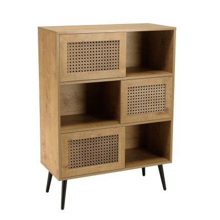 CHARLIE Brown Sideboard with 3 Compartments - Trendy Storage Solution