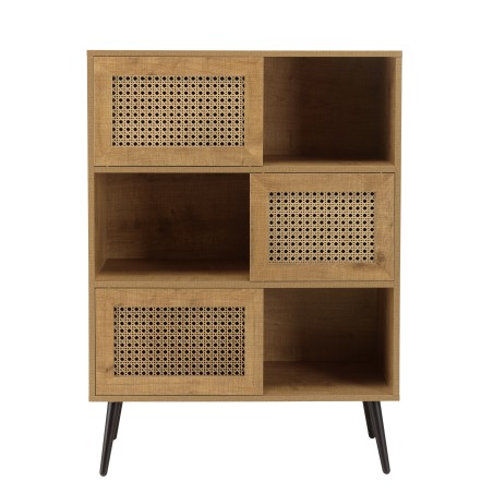 CHARLIE Brown Sideboard with 3 Compartments - Trendy Storage Solution
