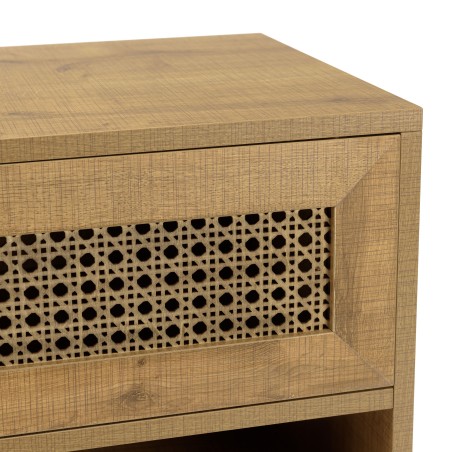 CHARLIE Low Brown Sideboard with 3 Compartments and 2 Doors