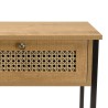 Console CHARLIE marron 2 tiroirs effet cannage