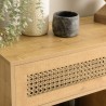 Buffet bas marron CHARLIE 3 niches 2 portes
