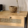 CHARLIE Brown Console Table with 2 Drawers and 1 Shelf | Trendy Design
