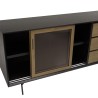 ALMA Brown/Black Sideboard with 2 Sliding Doors | Elegant Storage Solution