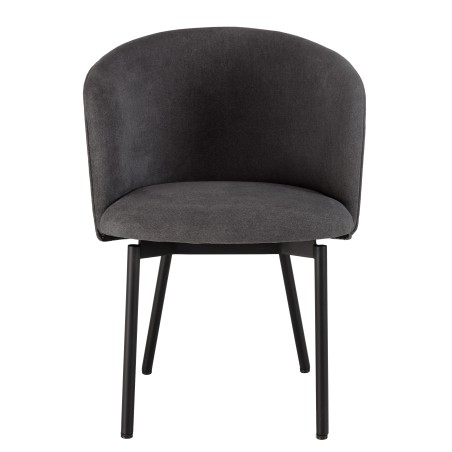 ALMA Anthracite Grey Velvet Chair - Comfortable Seating for Dining