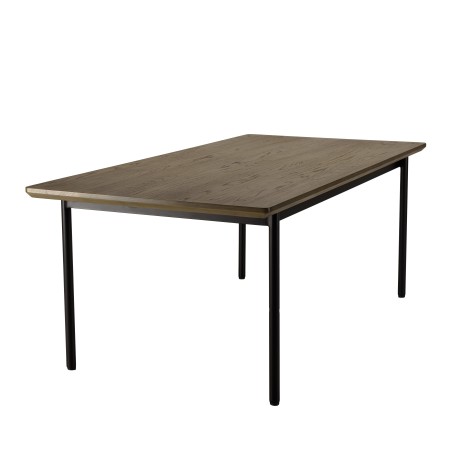Table à manger ALMA rectangulaire marron foncé 200x100cm