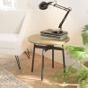 Table d'appoint ALMA ronde marron foncé 55x55cm