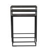JOHAN - Set of 3 Rectangular Nesting Tables | Black Aluminum Metal Legs