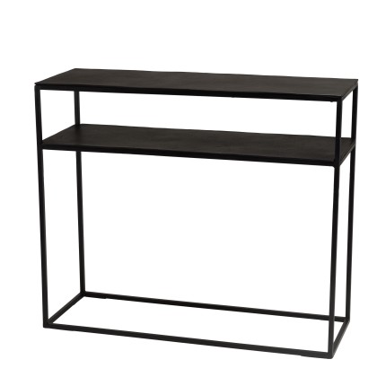 JOHAN Console - Industrial Style Aluminum Noir 100x35cm