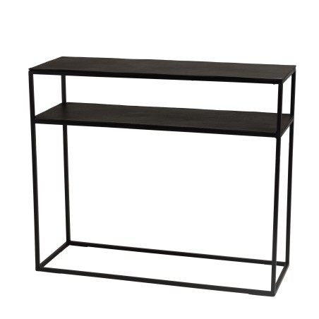 JOHAN Console - Industrial Style Aluminum Noir 100x35cm