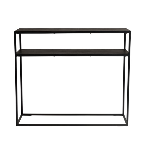 Console JOHAN en aluminium noir 100x35cm