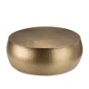 Table basse ronde JOHAN en aluminium doré - 106x106cm
