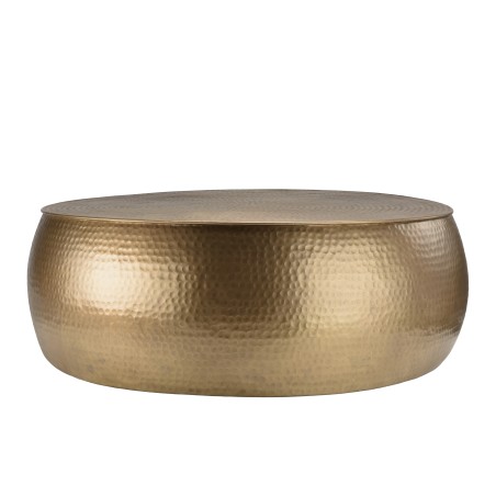 JOHAN Round Coffee Table 106x106cm - Hammered Gold Aluminium Finish