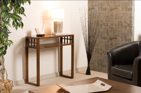 Console marron rectangulaire en mindi - LORINE