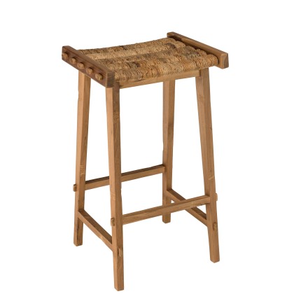 Tabouret haut SIXTINE en tissage naturel