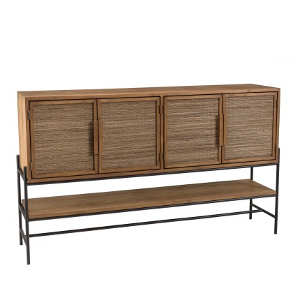 SIXTINE - 4-door Recycled Teak Wood Sideboard