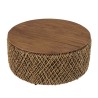 SIXTINE Round Coffee Table 85x85cm | Natural Coconut Fibre Weave