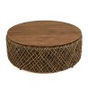 SIXTINE Round Coffee Table 100x100cm - Natural and Recycled Materials