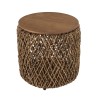 SIXTINE Round Side Table 50x50cm - Woven Coconut Fiber
