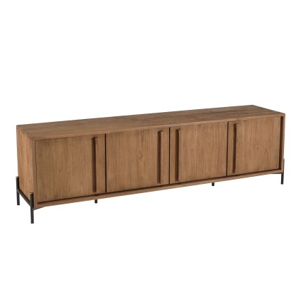 SIXTINE TV Stand - Recycled Teak Wood - 4 Doors
