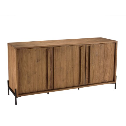 SIXTINE Sideboard - Recycled Teak Wood with Black Metal Legs