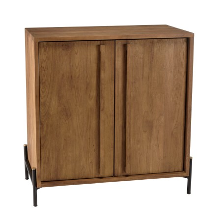 SIXTINE Sideboard - Recycled Teak Wood with Black Metal Legs