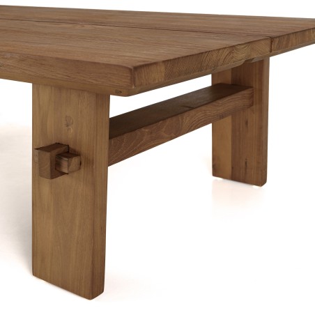 Table basse rectangulaire en bois de teck recyclé SIXTINE 140x70cm