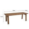 SIXTINE - Rectangular Dining Table 220x90cm in Recycled Teak Wood