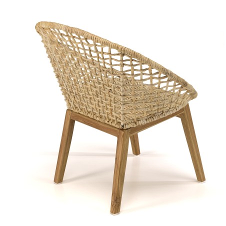 Fauteuil SIXTINE en abaca tressé