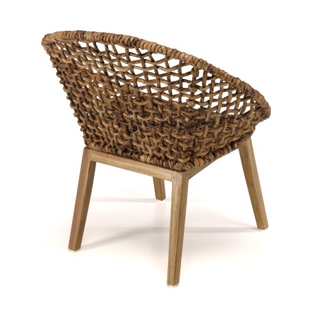 Fauteuil SIXTINE en abaca tressé