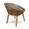 Fauteuil SIXTINE en abaca tressé