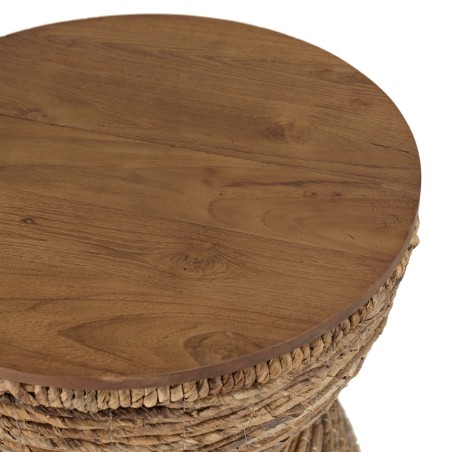 Tabouret SIXTINE en bois de teck recyclé