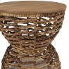 SIXTINE Openwork Stool with Recycled Teak Seat - Multifunctional and Stylish