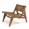 Fauteuil lounge SIXTINE en bois de teck recyclé