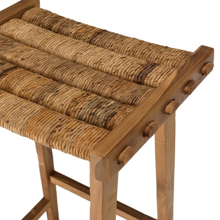 Tabouret haut SIXTINE en tissage naturel