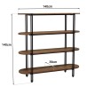 SIXTINE 4-Shelf Open Space Shelf Unit in Recycled Teak