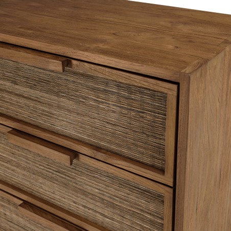 Sixtine 3-Drawer Chest in Recycled Teak Wood